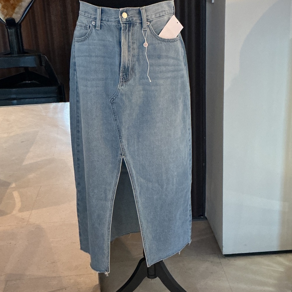 Just USA Blue Denim Midi Skirt